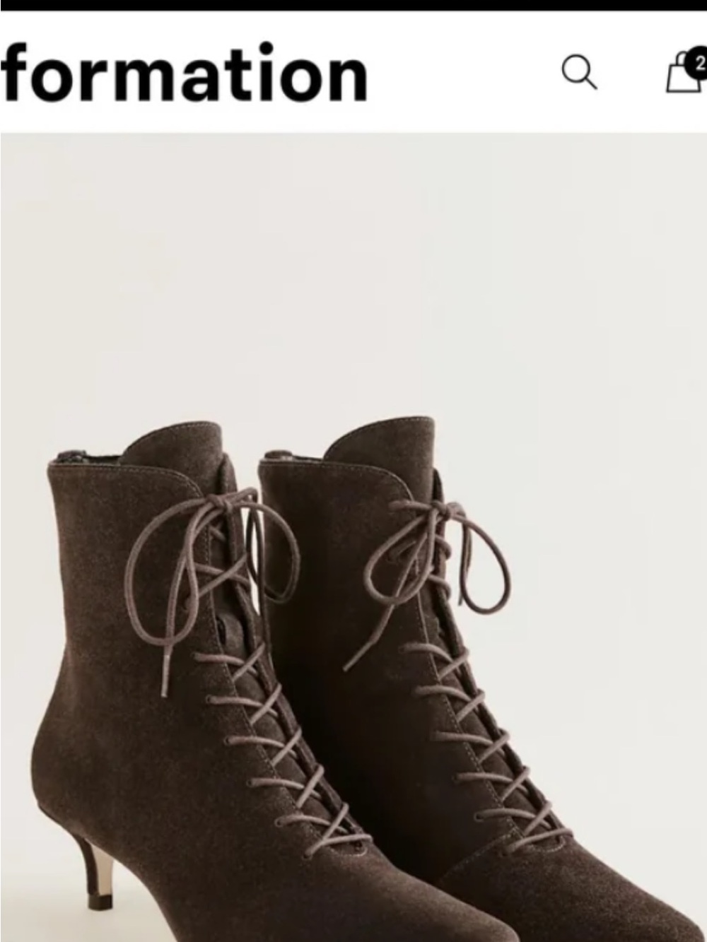Reformation Kittie Boss Suede Lace-Up Ankle Boots
